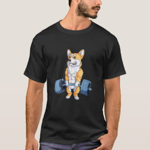 Womens Gym Corgi Weightlifting Deadlift Fitness Gy T-Shirt