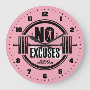 Women's Gym Fitness Room Personalised Wall Clock