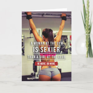 Women's Gym Workout Motivational Card