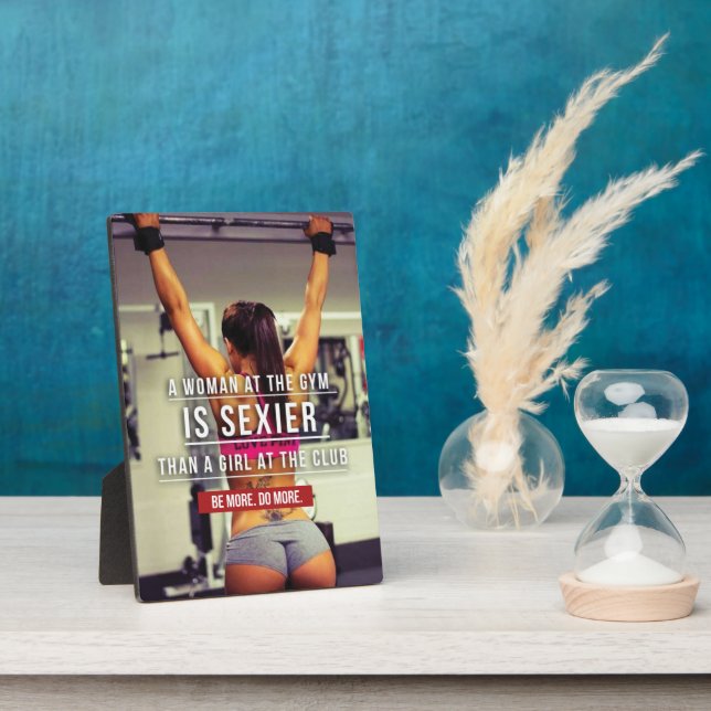 Women's Gym Workout Motivational Plaque (Side)