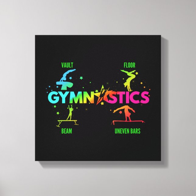 Women's Gymnastics Bars Beam Vault Floor Canvas Print (Front)