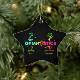 Women's Gymnastics Bars Beam Vault Floor Ceramic Tree Decoration