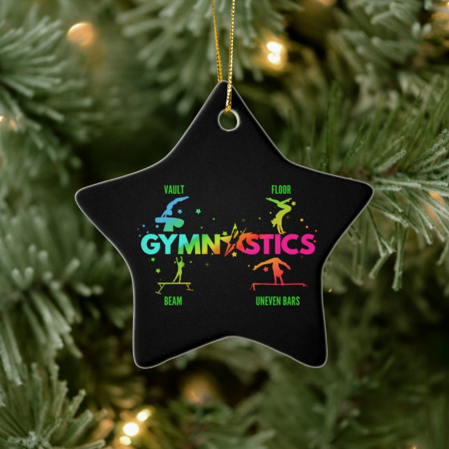 Women's Gymnastics Bars Beam Vault Floor Ceramic Tree Decoration (Tree)