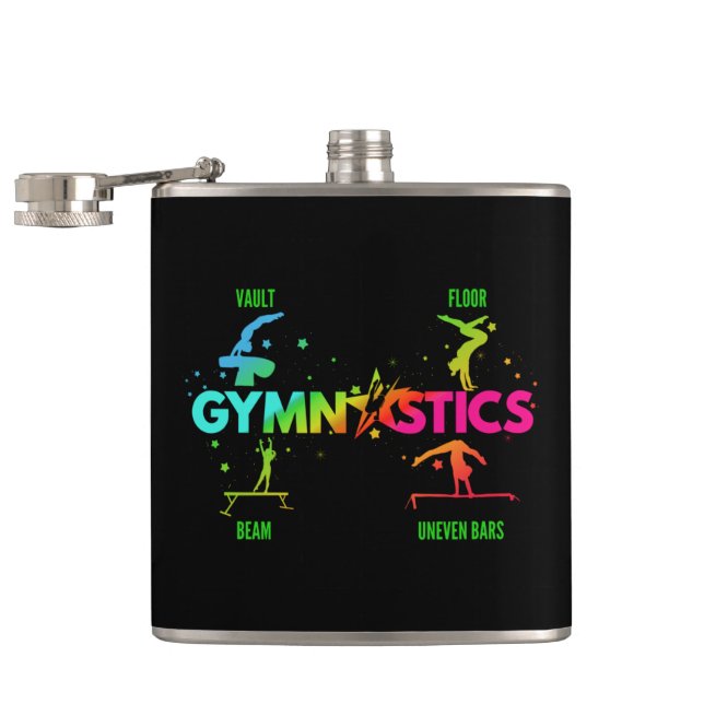 Women's Gymnastics Bars Beam Vault Floor Hip Flask (Opened)