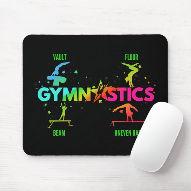Women's Gymnastics Bars Beam Vault Floor Mouse Mat (With Mouse)