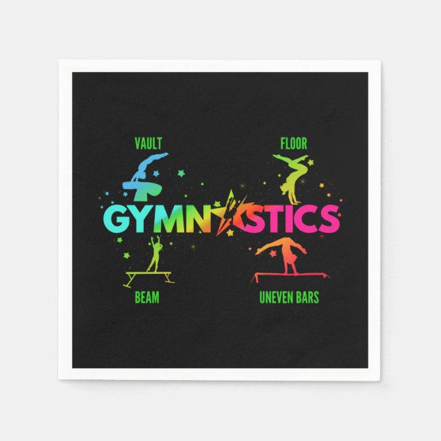 Women's Gymnastics Bars Beam Vault Floor Napkin (Front)