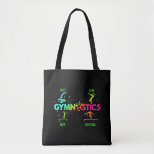 Women's Gymnastics Bars Beam Vault Floor Tote Bag