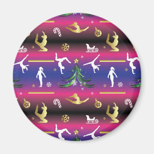Women's Gymnastics Christmas Tree Magnet