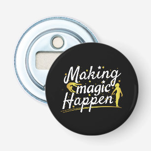 Women's Gymnastics Making Magic Happen Quote Bottle Opener