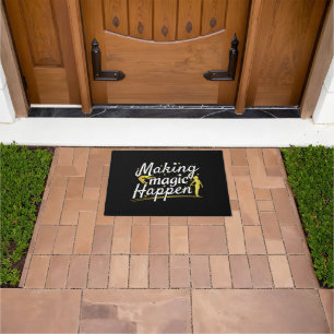 Women's Gymnastics Making Magic Happen Quote Doormat