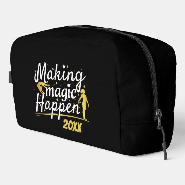 Women's Gymnastics Making Magic Happen Quote Dopp Kit (Right Corner)