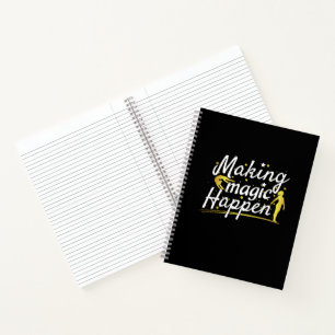 Women's Gymnastics Making Magic Happen Quote Notebook