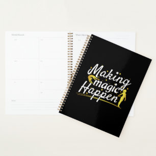 Women's Gymnastics Making Magic Happen Quote Planner