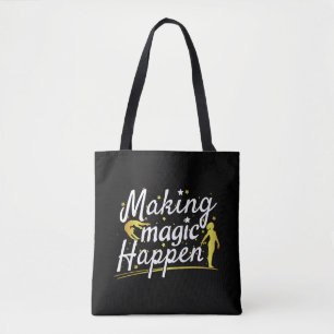 Women's Gymnastics Making Magic Happen Quote Tote Bag