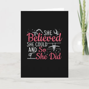 Women's Gymnastics - She Believed She Could Card