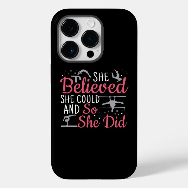 Women's Gymnastics - She Believed She Could Case-Mate iPhone Case (Back)