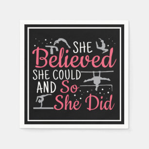 Women's Gymnastics - She Believed She Could Napkin