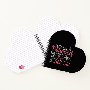 Women's Gymnastics - She Believed She Could Notebook