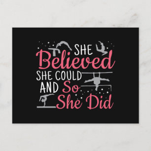 Women's Gymnastics - She Believed She Could Postcard