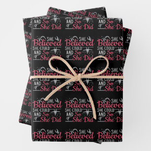 Women's Gymnastics - She Believed She Could Wrapping Paper Sheet