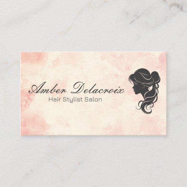 Women's Hair and Beauty Business Card (Front)