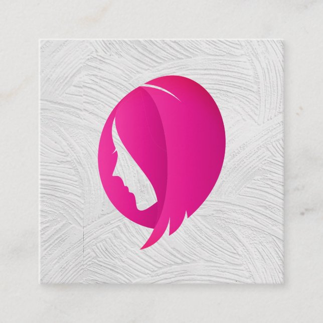 Womens Hair | Professional Hairstylist Square Business Card (Front)