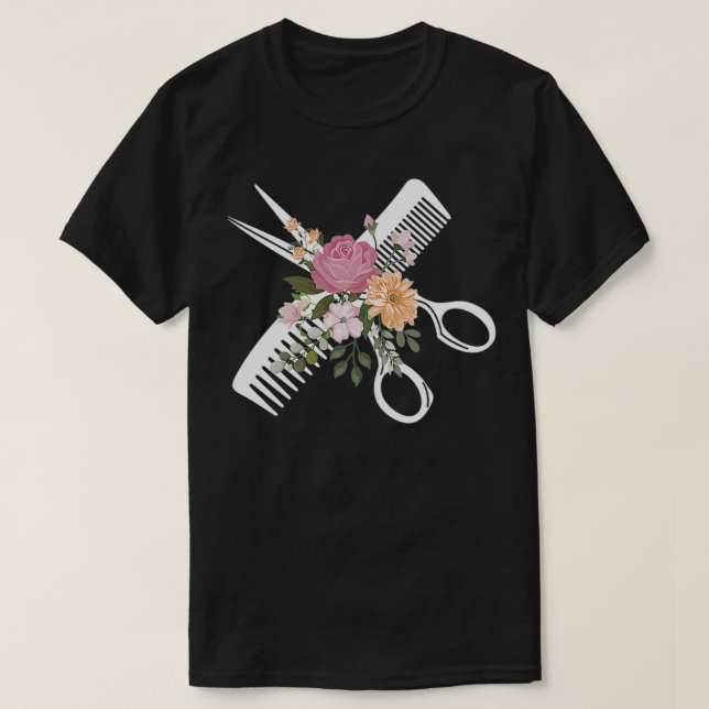 Womens Hairdresser Stylist Hairstyle Hair Salon Ha T-Shirt (Design Front)