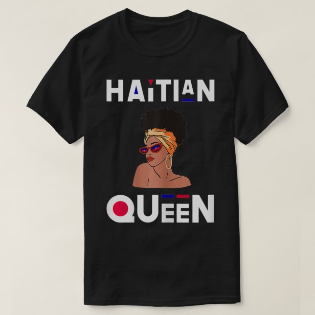 Womens Haitian Queen  Haitian Flag Black Pride Hai T-Shirt (Design Front)