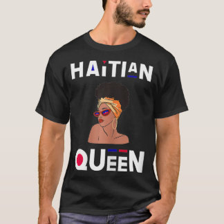 Womens Haitian Queen  Haitian Flag Black Pride Hai T-Shirt
