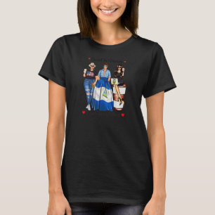 Womens Half American Half Nicaraguan Womens Usa Bo T-Shirt
