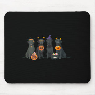 Womens Halloween Black Lab Fall Labrador Retriever Mouse Mat