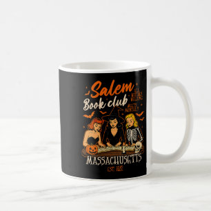 Womens Halloween Book Reading Witch Salem Book Clu Coffee Mug