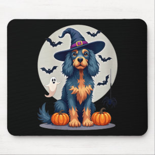 Womens Halloween Cocker Spaniel Dog Black Tan Mouse Mat