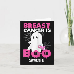 Womens Halloween Costume Breast Cancer Is Boo Shee Card