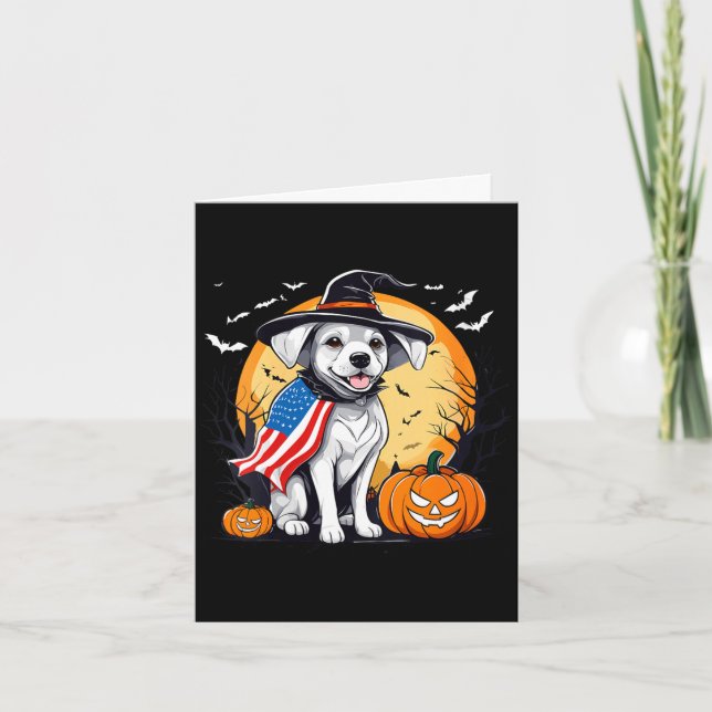 Women's halloween dog  card (Front)