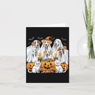 Womens Halloween Dog Ghost Funny Halloween Dog For Card