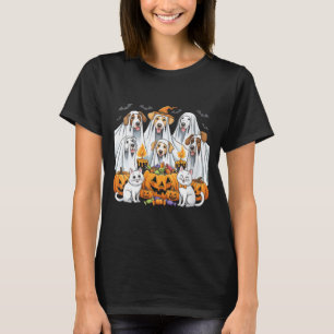 Womens Halloween Dog Ghost Funny Halloween Dog For T-Shirt