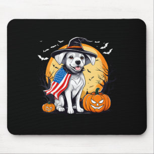 Women's halloween dog mouse mat