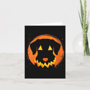 Womens Halloween Dog V-Neck Card