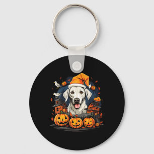 Womens Halloween Dog V-Neck T-Shirt1 Key Ring