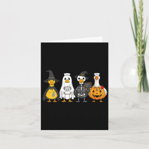 Women's halloween ducks card