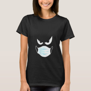 Womens Halloween Facemask With Eyes Trick Or Treat T-Shirt