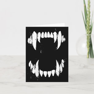 Womens Halloween Horror Wolf Dog Vampire Monster Card
