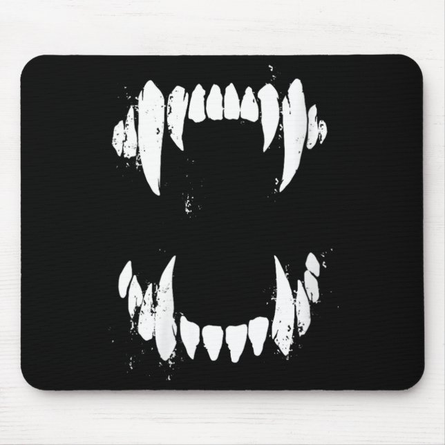 Womens Halloween Horror Wolf Dog Vampire Monster Mouse Mat (Front)