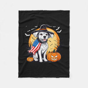 Women's halloween puppy fleece blanket