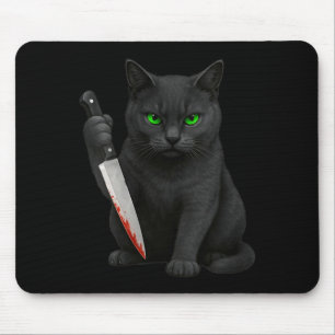 Womens Halloween Schnauzer Dog Black Mouse Mat