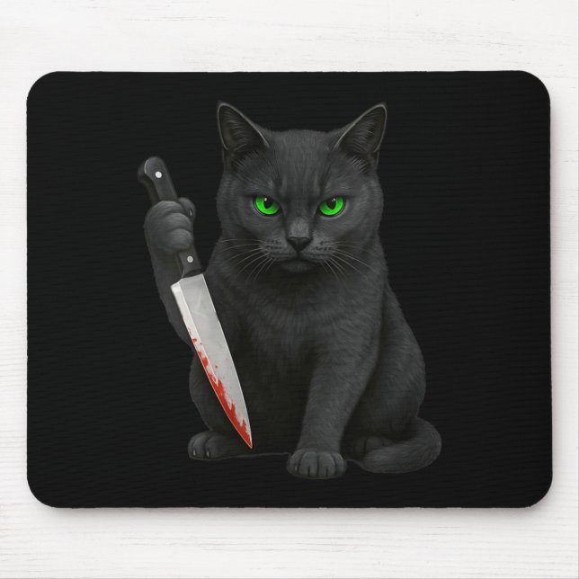Womens Halloween Schnauzer Dog Black Mouse Mat (Front)
