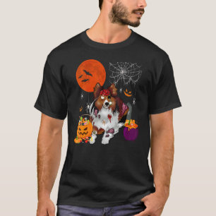 Womens Halloween Shetland Sheepdog Scary Zombie Wi T-Shirt