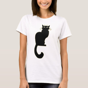 Women's Halloween Shirt Black Cat Ladies Cat Top