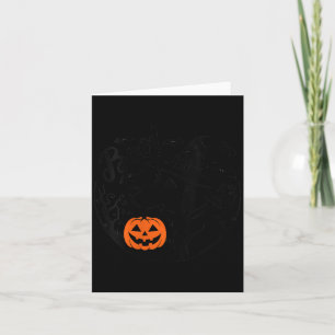 Womens Halloween Spooky Black Labrador Retriever Card